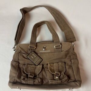 ThinkGeek Handbag of Holding Khaki Canvas Crossbody Messenger Purse Travel